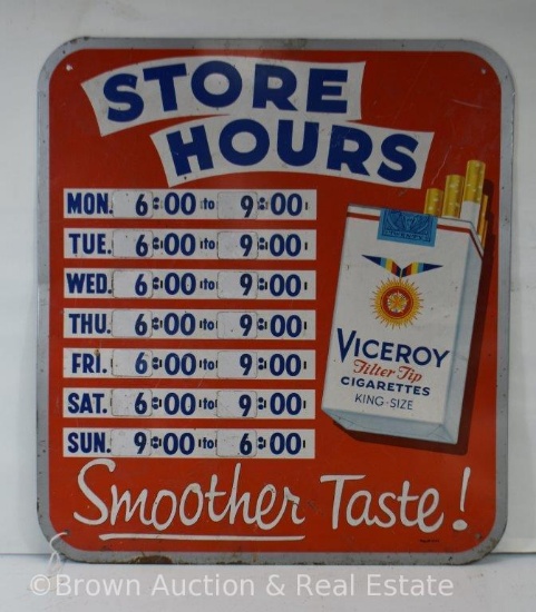 Viceroy Cigarettes "Store Hours" sst sign