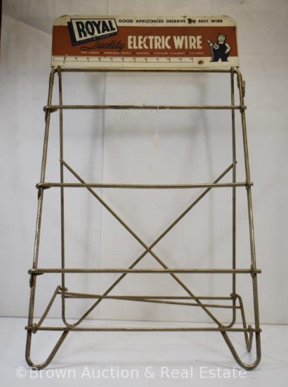 "Royal Electric Wire" free standing display rack