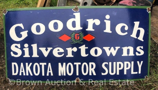 Goodrich Silvertowns single sided porcelain sign