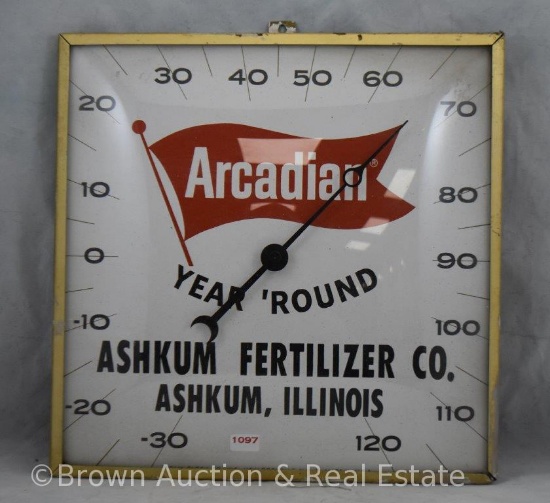Arcadian Ashkum Fertilizer Co. advertising thermometer