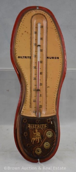 "Biltrite Nuron" (heels and soles shoes) advertising thermometer