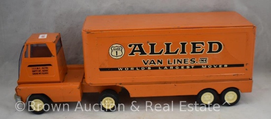 Tonka "Allied Van Lines" semi-truck and trailer