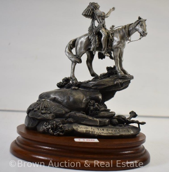 Chilmark Find Pewter by J.J. Barnum - Appeal to the Great Spirit sculpture