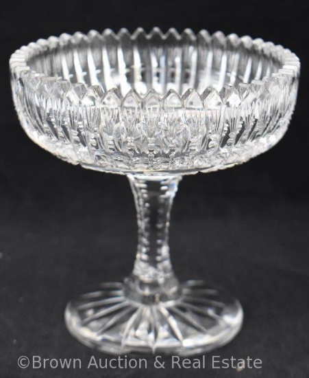 Cut Glass 5"h jelly compote