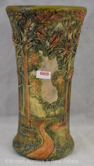 Mrkd. Weller Forest 10.5" vase