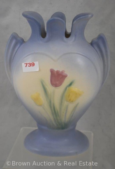 Hull Tulip 105-33-8" vase, blue