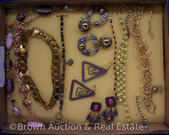 Costume jewelry necklaces, earrings, bracelets