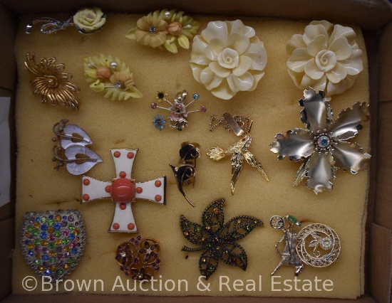 Costume jewelry - pins and earrings