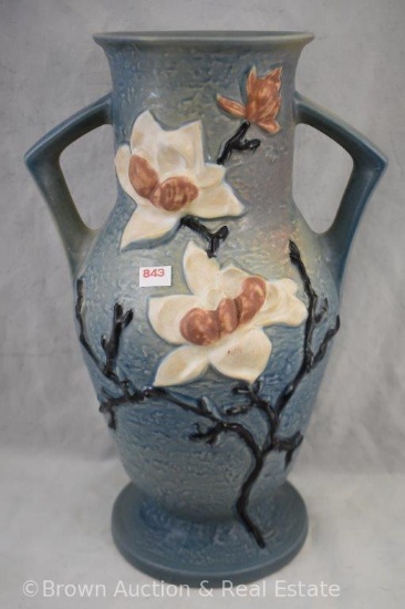Roseville Magnolia 98-15" vase, blue