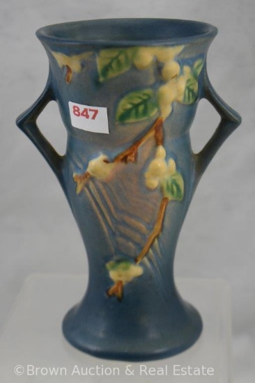 Roseville Snowberry 1V-6" vase, blue