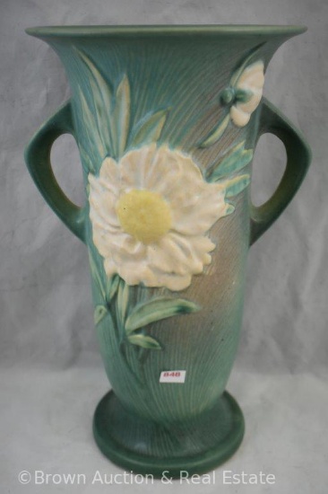 Roseville Peony 69-15" floor vase, green