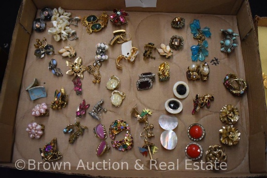 Costume jewelry - assortment of colorful earrings