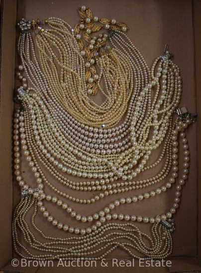 Costume jewelry - pearl necklaces