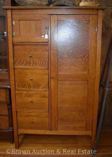 Oak wardrobe/armoire