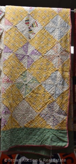 Hand stitched quilt, Diamond patch