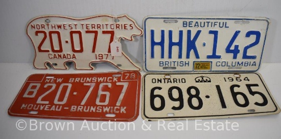(4) Canadian license plates