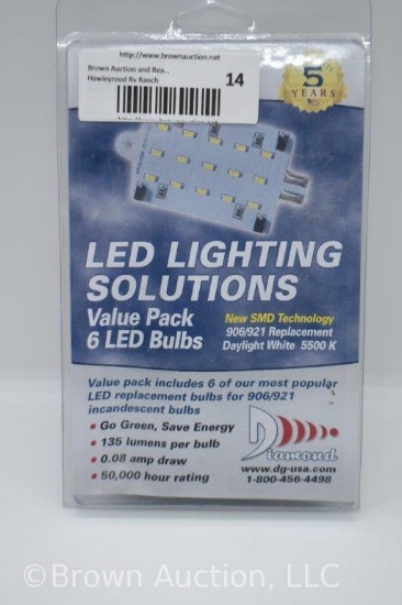 Diamond LED 6 pack bulbs