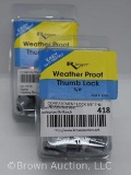 (2) Weather-proof Thumb Locks