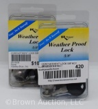 (2) Weather-proof compartment locks and keys