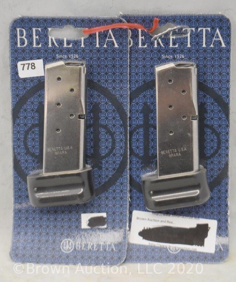 (2) Beretta Nano9 8 round magazines