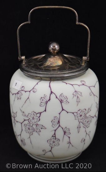 Victorian white biscuit jar