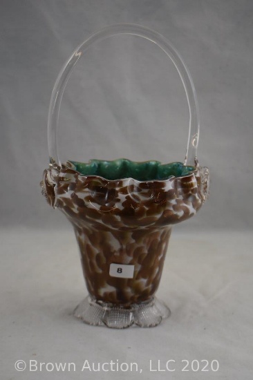 Victorian cased glass basket