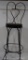 Child's wrought iron soda fountain chair, heart-shaped back