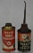 (2) Texaco Home Lubricant cans