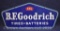 B.F. Goodrich Tires and Batteries DS tin hanging crest sign