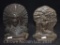 (2) separate Indian bookends - bust with headdress cast iron