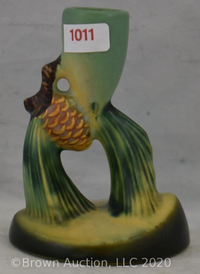 Rv Pine Cone 451-4" candleholder, green