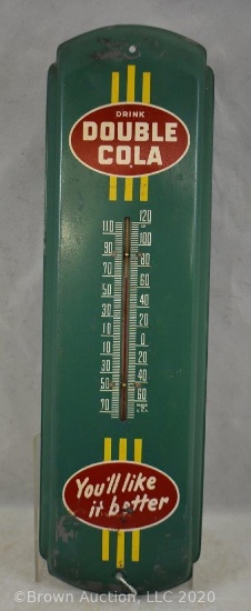 "Drink Double Cola" advertising thermometer