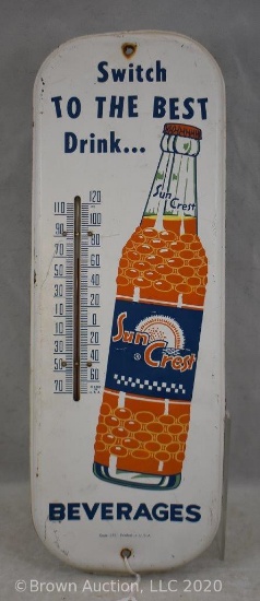 "Switch to the best Drink/Sun Crest" advertising thermometer