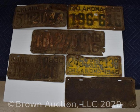(6) Old car tags