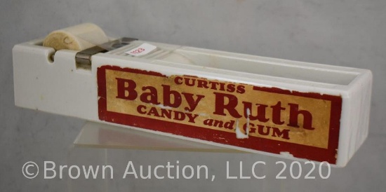 Advertising porcelain Curtis Baby Ruth "The Adseal Sealer" tape dispenser