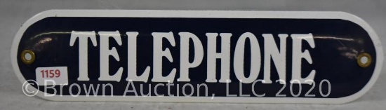 "Telephone" porcelain sign
