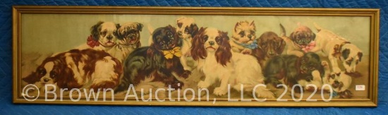 Art print by C.L. VanVredenburgh - Yard of Puppies