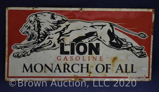 SST "Lion Gasoline/Monarch of All" advertising sign