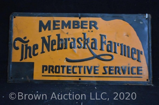 SST sign, "Member The Nebraska Farmer Protective Service"