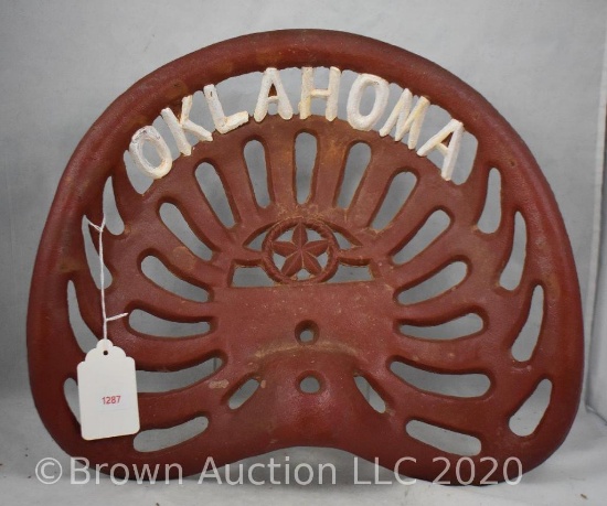 Cast Iron "Oklahoma" tracto seat