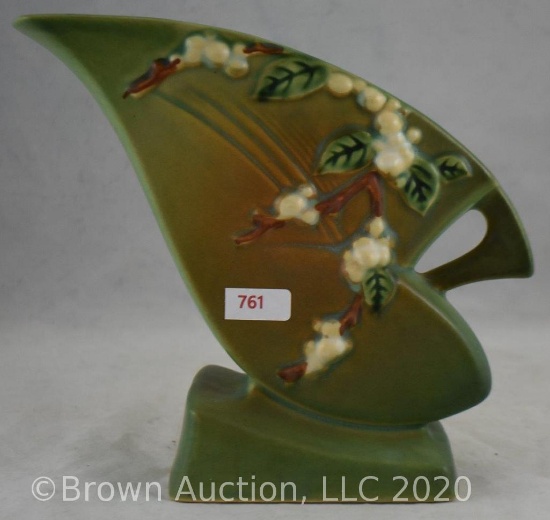 Roseville Snowberry 1FH-7" vase, green