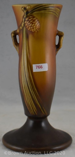 Rv Pine Cone 705-9" vase, brown