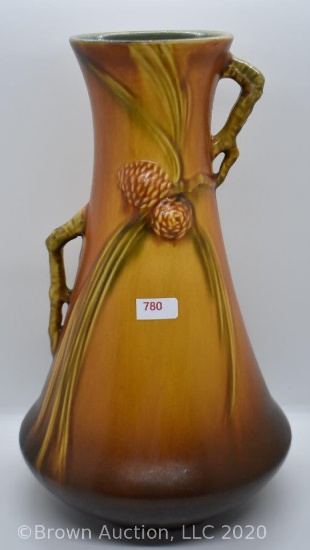 Rv Pine Cone 712-12" vase, brown