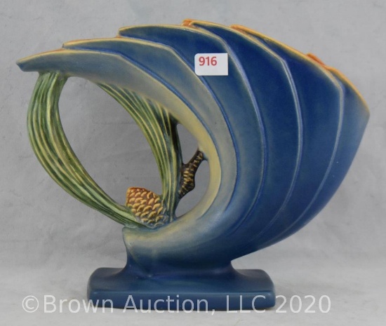 Rv Pine Cone 472-6" vase, blue