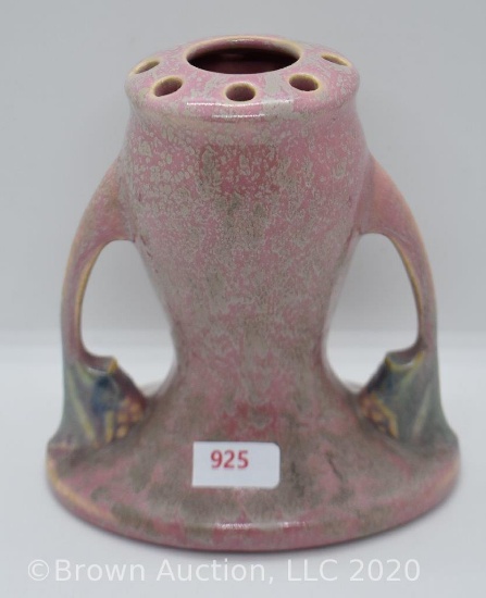 Roseville Tuscany 66-5" flower frog vase, pink