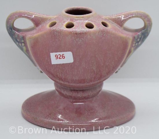 Roseville Tuscany 69-5" flower frog vase, pink