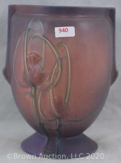 Roseville Futura 427-8" Mauve Thistle vase