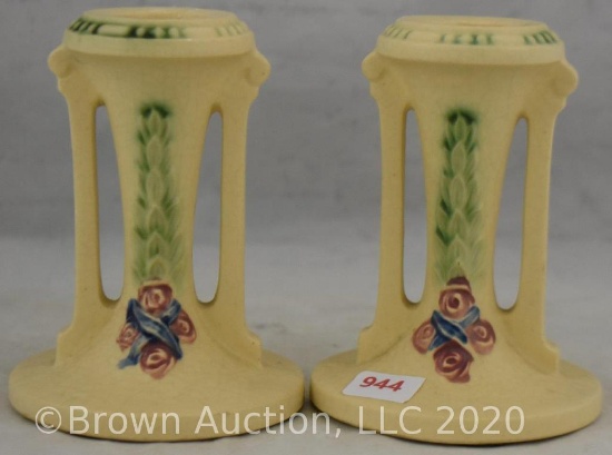 Roseville LaRose 1051-4" pair of candle sticks