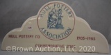 Hull Pottery Association dealer's sign, 17