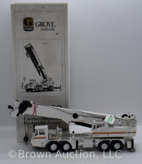 Grove TM9120 Carrier-Mounted Hydraulic Crane die-cast model, 1:50 scale